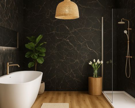 ANTALIA BLACK GLOSSY 80x160 cm